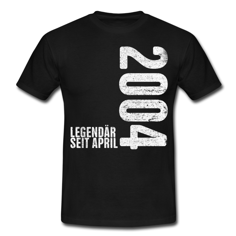 18. Geburtstag Legendär seit April 2004 Geschenk Männer T-Shirt - black