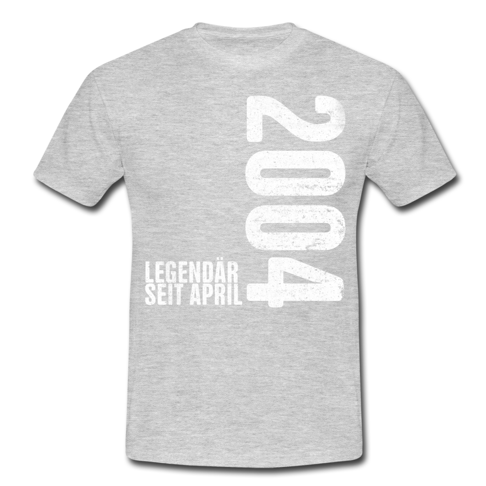 18. Geburtstag Legendär seit April 2004 Geschenk Männer T-Shirt - heather grey