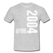 18. Geburtstag Legendär seit April 2004 Geschenk Männer T-Shirt - heather grey