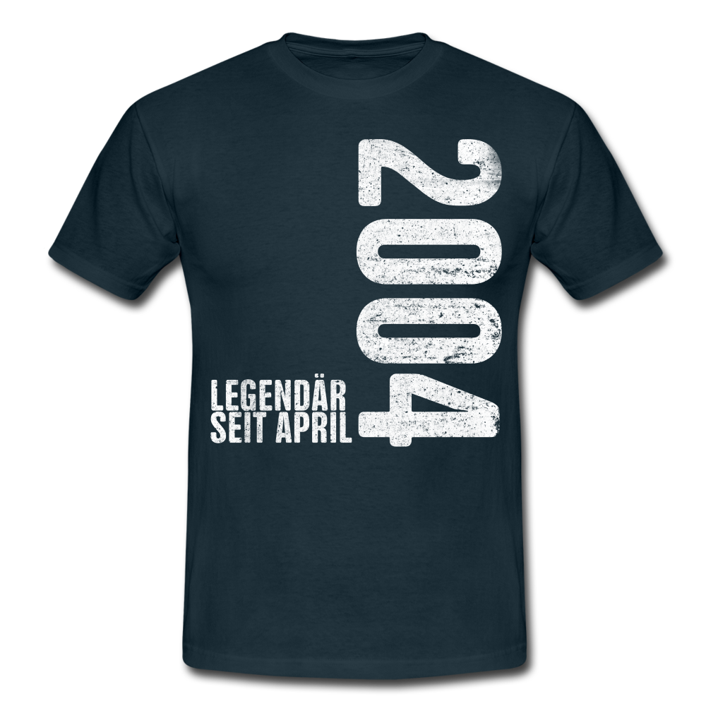 18. Geburtstag Legendär seit April 2004 Geschenk Männer T-Shirt - navy