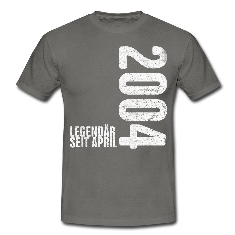 18. Geburtstag Legendär seit April 2004 Geschenk Männer T-Shirt - graphite grey