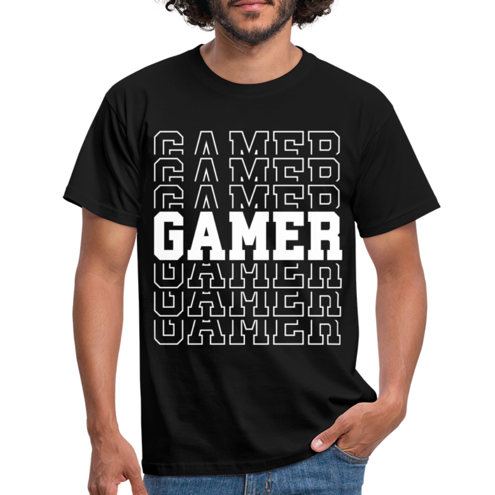 Gamer Shirt Gaming Video Games Männer T-Shirt - black
