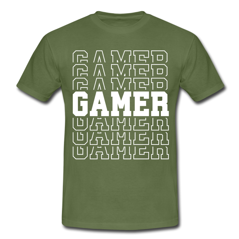 Gamer Shirt Gaming Video Games Männer T-Shirt - military green