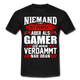 Gaming Niemand ist Perfekt aber als Gamer ist man nah dran T-Shirt - black