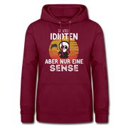 Sensenmann - So viele Idioten und nur eine Sense Sarkasmus Frauen Hoodie - bordeaux