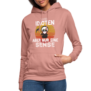 Sensenmann - So viele Idioten und nur eine Sense Sarkasmus Frauen Hoodie - dusky rose