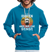 Sensenmann - So viele Idioten und nur eine Sense Sarkasmus Hoodie - peacock blue/heather grey