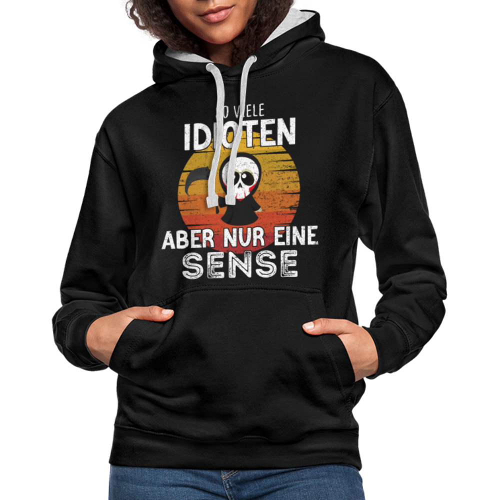 Sensenmann - So viele Idioten und nur eine Sense Sarkasmus Hoodie - black/heather grey