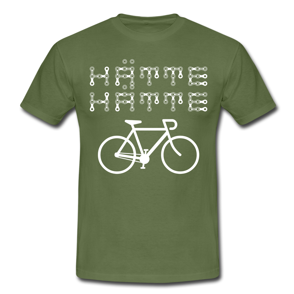 Fahrrad Fahrer Hätte Hätte Fahrradkette Witziges Männer T-Shirt - military green