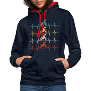 Dirt Bike Motorcross Biker Enduro Hoodie - navy/red