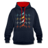 Dirt Bike Motorcross Biker Enduro Hoodie - navy/red