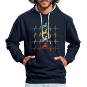 Dirt Bike Motorcross Biker Enduro Hoodie - navy/heather grey