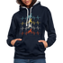 Dirt Bike Motorcross Biker Enduro Hoodie - navy/heather grey