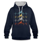Dirt Bike Motorcross Biker Enduro Hoodie - navy/heather grey