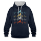Dirt Bike Motorcross Biker Enduro Hoodie - navy/heather grey