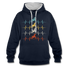 Dirt Bike Motorcross Biker Enduro Hoodie - navy/heather grey