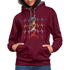 Dirt Bike Motorcross Biker Enduro Hoodie - burgundy/charcoal