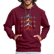 Dirt Bike Motorcross Biker Enduro Hoodie - burgundy/charcoal