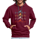 Dirt Bike Motorcross Biker Enduro Hoodie - burgundy/charcoal