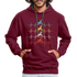 Dirt Bike Motorcross Biker Enduro Hoodie - burgundy/charcoal