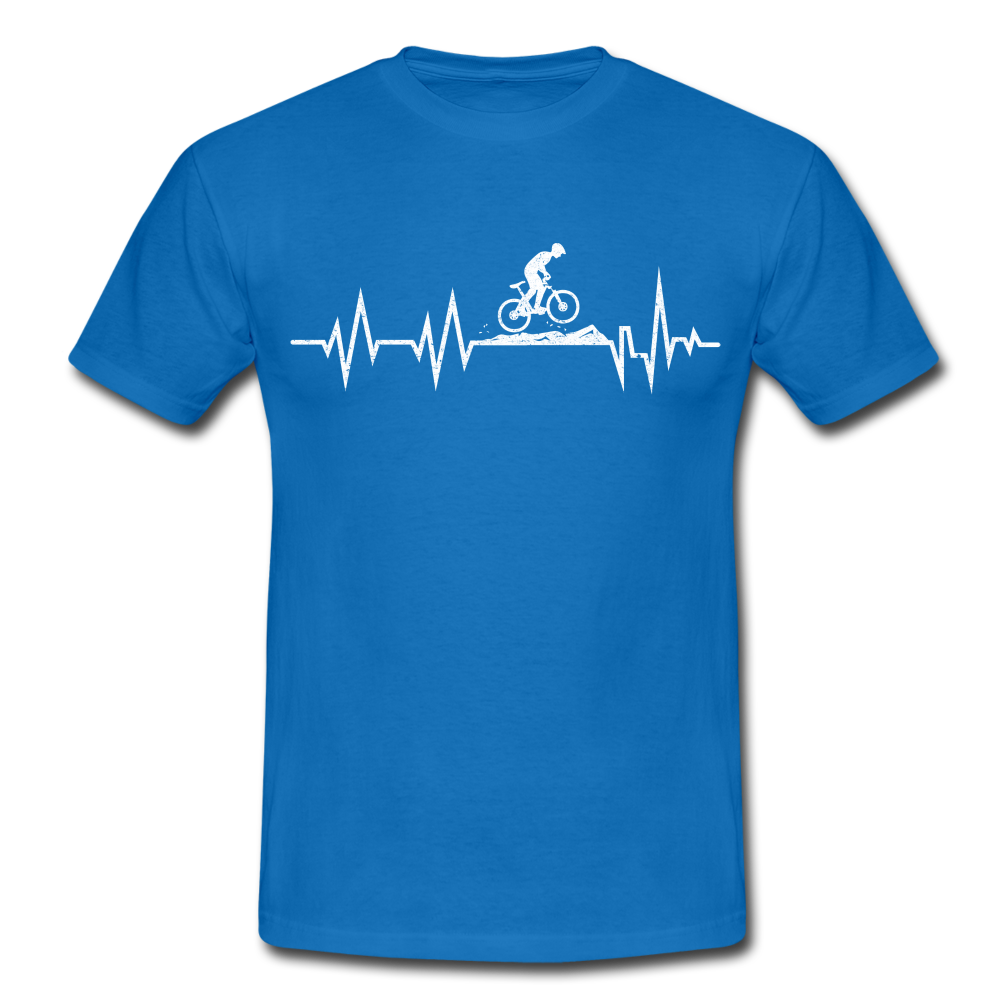 Mountain Bike Herzschlag Berge Fahrradfahrer T-Shirt - royal blue
