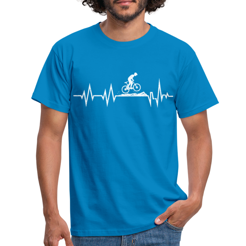 Mountain Bike Herzschlag Berge Fahrradfahrer T-Shirt - royal blue