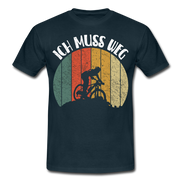 Mountain Bike Berge Radfahren Ich Muss Weg Männer T-Shirt - navy