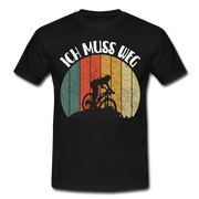 Mountain Bike Berge Radfahren Ich Muss Weg Männer T-Shirt - black
