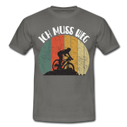 Mountain Bike Berge Radfahren Ich Muss Weg Männer T-Shirt - graphite grey