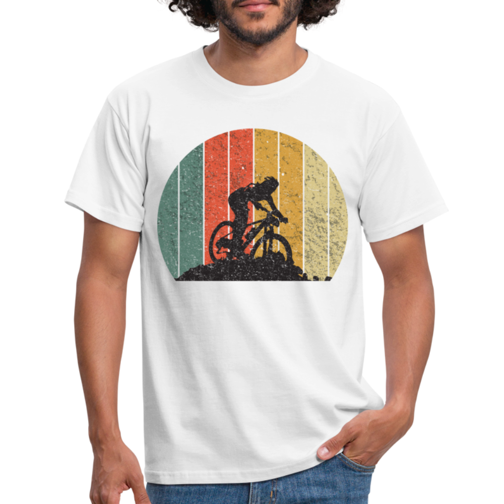 Mountain Bike Shirt Berge Gelände Männer T-Shirt - white