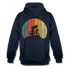 Mountain Bike Kapuzen Pullover Berge Gelände Hoodie Retro Style - navy/red