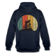 Mountain Bike Kapuzen Pullover Berge Gelände Hoodie Retro Style - navy/heather grey