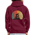 Mountain Bike Kapuzen Pullover Berge Gelände Hoodie Retro Style - burgundy/charcoal