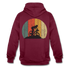 Mountain Bike Kapuzen Pullover Berge Gelände Hoodie Retro Style - burgundy/charcoal