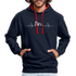 Mountain Bike Kapuzen Pullover Berge Herzschlag Hoodie - navy/red