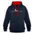 Mountain Bike Kapuzen Pullover Berge Herzschlag Hoodie - navy/red