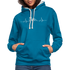 Mountain Bike Kapuzen Pullover Berge Herzschlag Hoodie - peacock blue/heather grey