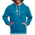 Mountain Bike Kapuzen Pullover Berge Herzschlag Hoodie - peacock blue/heather grey