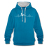 Mountain Bike Kapuzen Pullover Berge Herzschlag Hoodie - peacock blue/heather grey