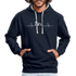 Mountain Bike Kapuzen Pullover Berge Herzschlag Hoodie - navy/heather grey