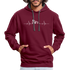 Mountain Bike Kapuzen Pullover Berge Herzschlag Hoodie - burgundy/charcoal