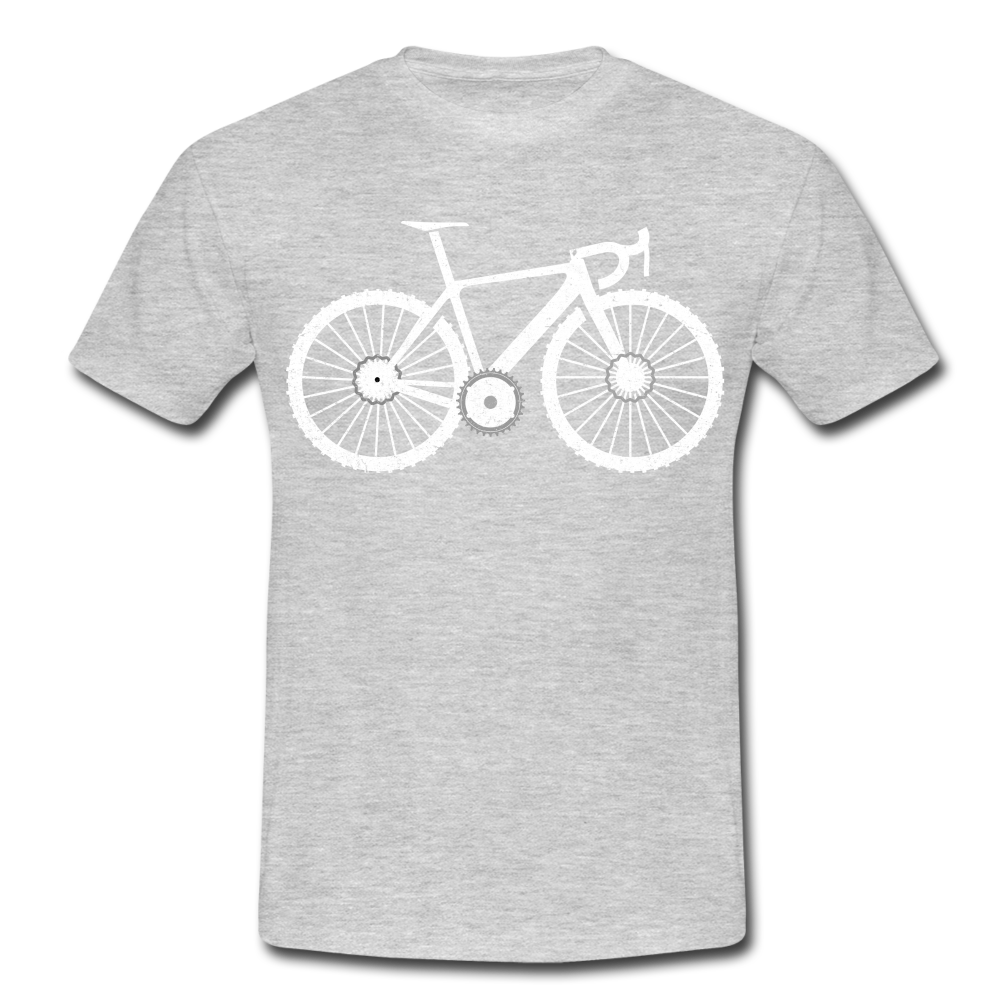Mountain Bike Fahrrad Fahrer Männer T-Shirt - heather grey