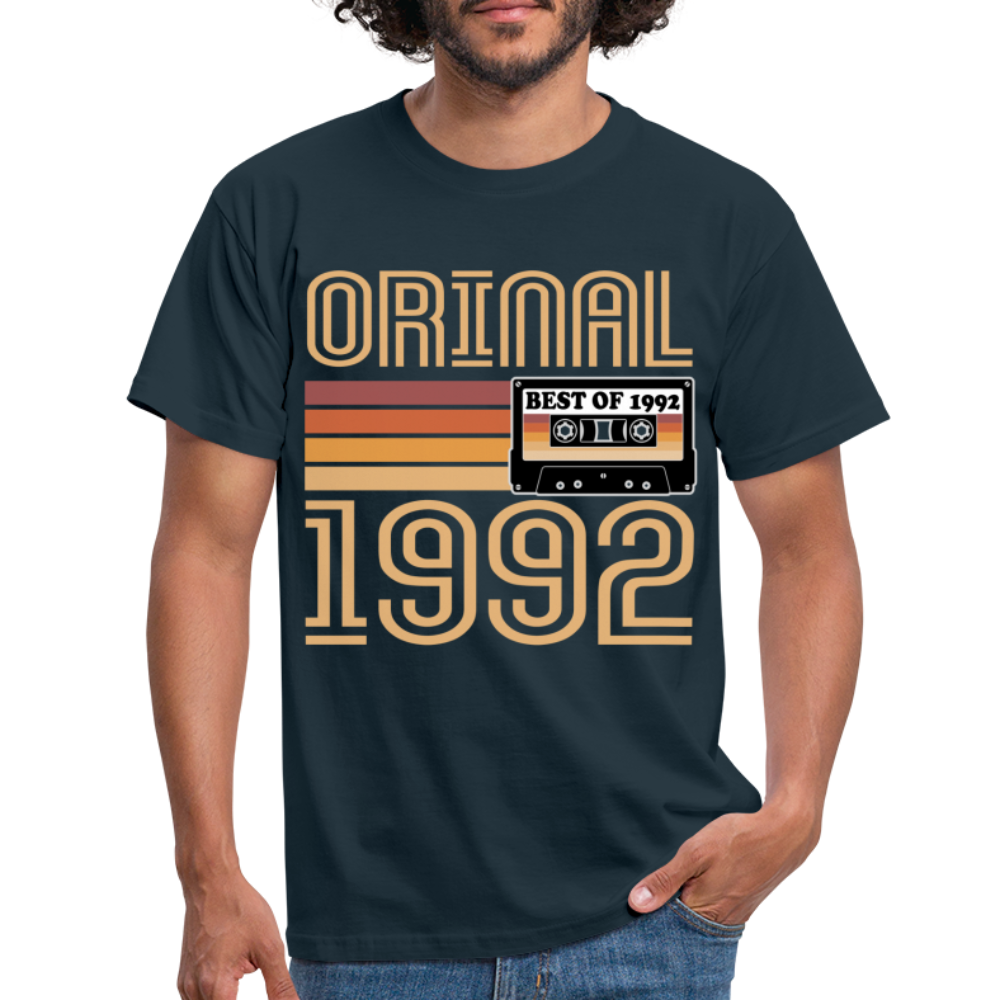 30. Geburtstag Geschenk Shirt Jahrgang 1992 Retro Männer T-Shirt - navy