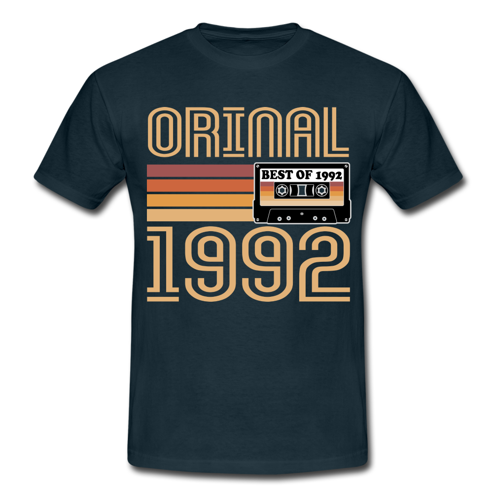 30. Geburtstag Geschenk Shirt Jahrgang 1992 Retro Männer T-Shirt - navy