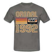 30. Geburtstag Geschenk Shirt Jahrgang 1992 Retro Männer T-Shirt - graphite grey