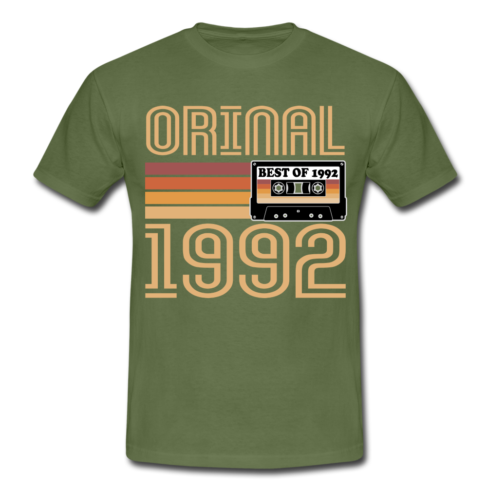 30. Geburtstag Geschenk Shirt Jahrgang 1992 Retro Männer T-Shirt - military green