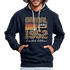 70. Geburtstag Geschenk Pullover Jahrgang 1952 Retro Hoodie - navy/heather grey