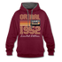 70. Geburtstag Geschenk Pullover Jahrgang 1952 Retro Hoodie - burgundy/charcoal