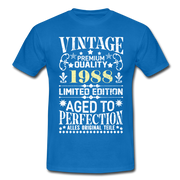 34. Geburtstag Geboren 1988 Vintage Männer Geschenk T-Shirt - royal blue
