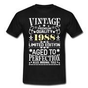 34. Geburtstag Geboren 1988 Vintage Männer Geschenk T-Shirt - black